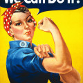 We can do it retro poster with woman