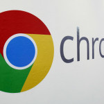 Google Chrome logo on wall