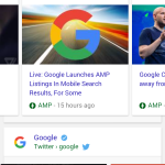 Google's AMP listing on mobile SERP