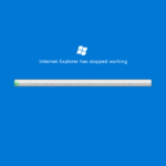 IE has stopped working message