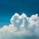 Cloud formation against blue sky